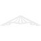 Ekena Millwork Pitch Marshall Architectural Grade PVC Gable Pediment, 60"W x 15"H x 1"P (6/12) GPP060X015X100MAR - alternate 2
